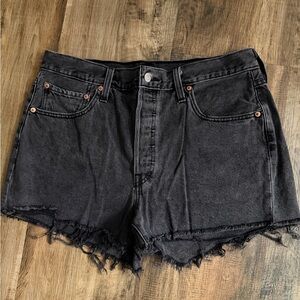 Levi's Black Denim Jean Shorts